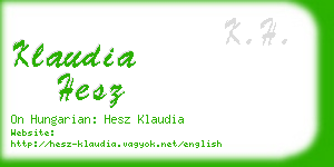 klaudia hesz business card